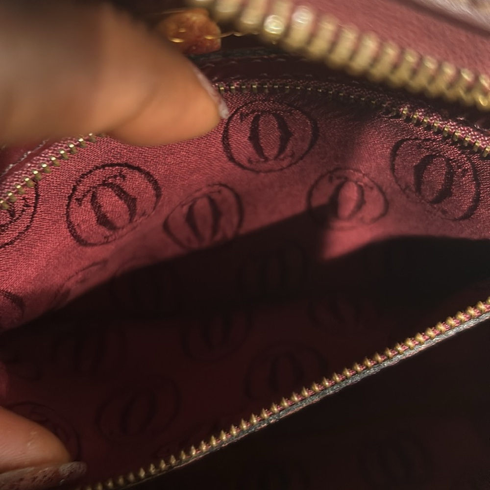 Authentic Cartier Must De Cartier Leather shoulder/cross body bag Bordeaux - Picture 12 of 13